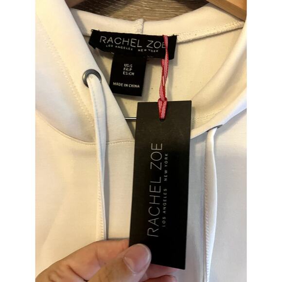 Rachel Zoe Yoga Top Ivory size small NEW hoodie sleeveless Lounge Comfy - Picture 2 of 6